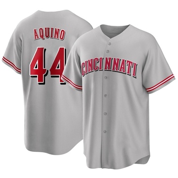 Aristides Aquino Cincinnati Reds Men's Navy Name and Number Banner Wave T- Shirt 