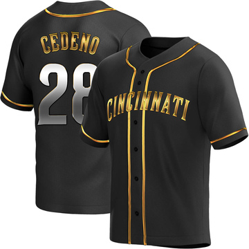 Cesar Cedeno Cincinnati Reds Youth Black 2023 City Connect Name & Number  T-Shirt