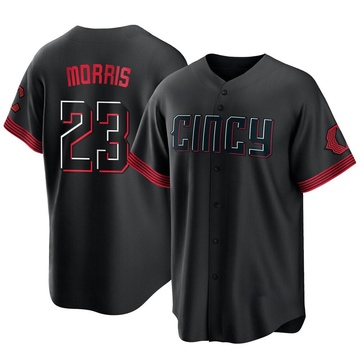 Men's Cincinnati Reds ＃23 Hal Morris Red Branded Base Runner T-Shirt - Reds  Store