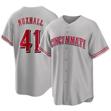 Joe Nuxhall Men's Cincinnati Reds Home Cooperstown Collection Jersey -  White Replica