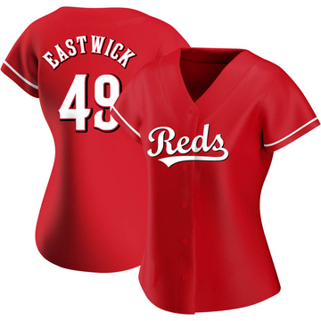 Rawly Eastwick Cincinnati Reds Women's Backer Slim Fit T-Shirt - Ash